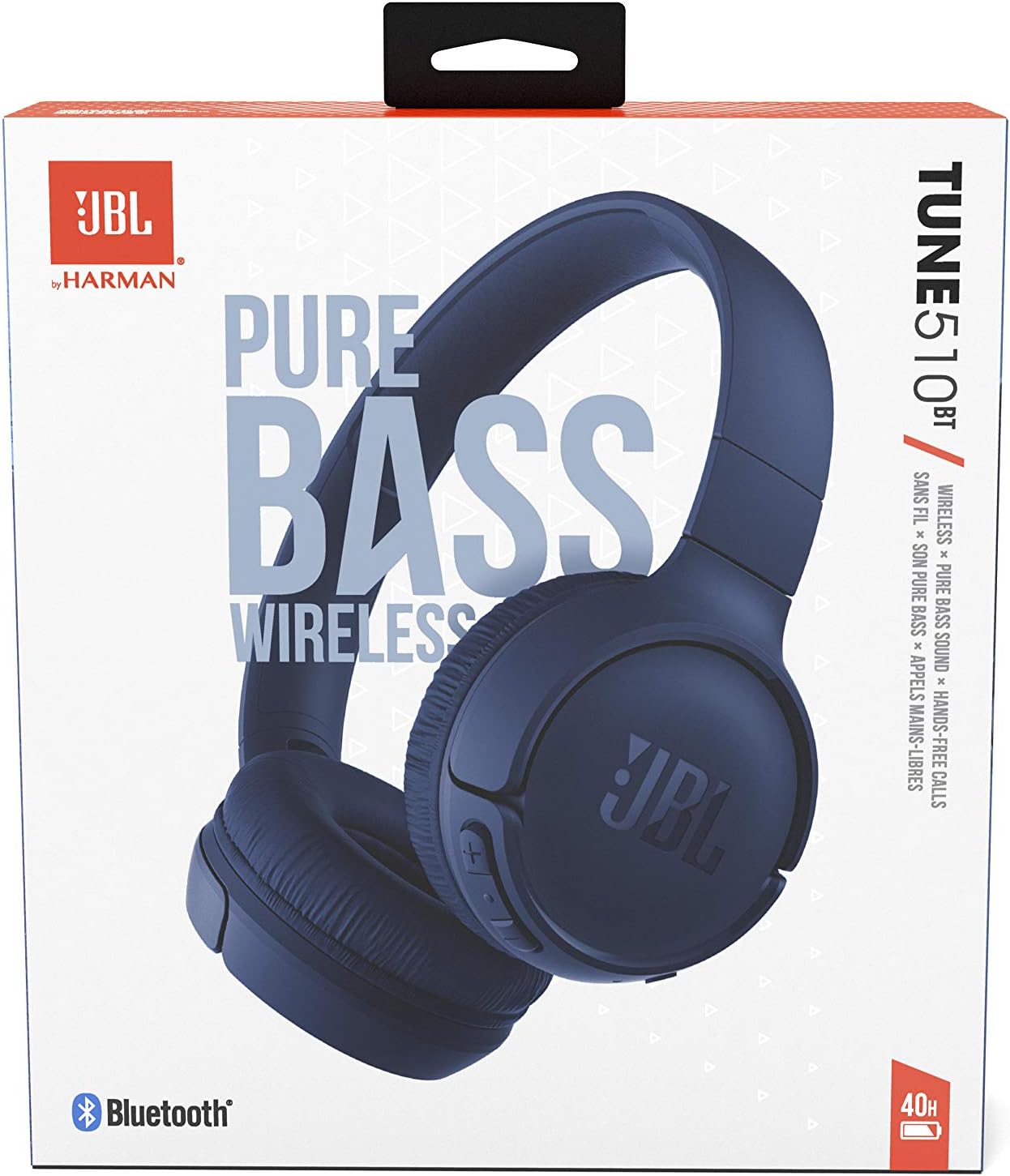 JBL Tune 510BT: Audífonos inalámbricos con sonido Purebass, color negro